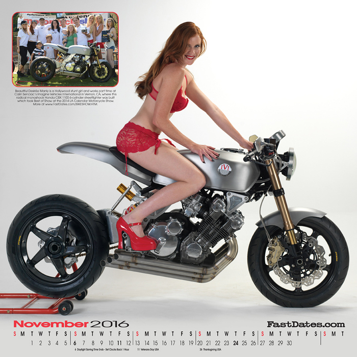 Iron & Lace Calendar motorcycle photo