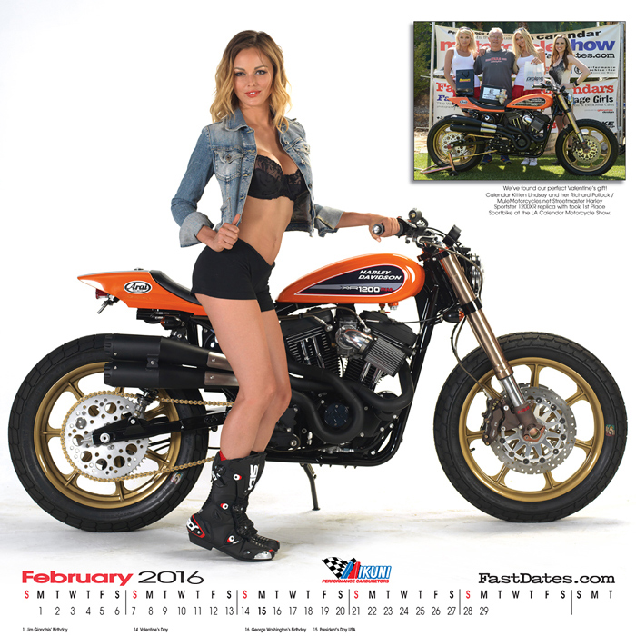 Iron & Lace Calendar motorcycle photo