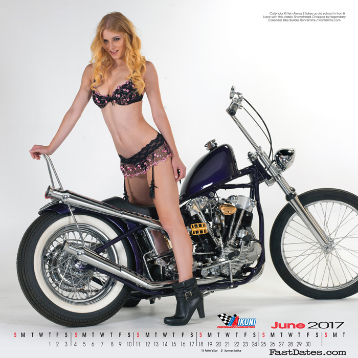 Iron & Lace Calendar motorcycle photo