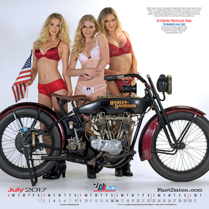 Iron & Lace Calendar motorcycle photo