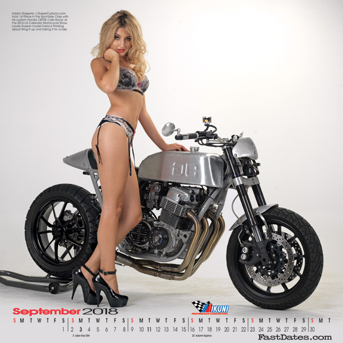 Iron & Lace Calendar custom motorcycle photo