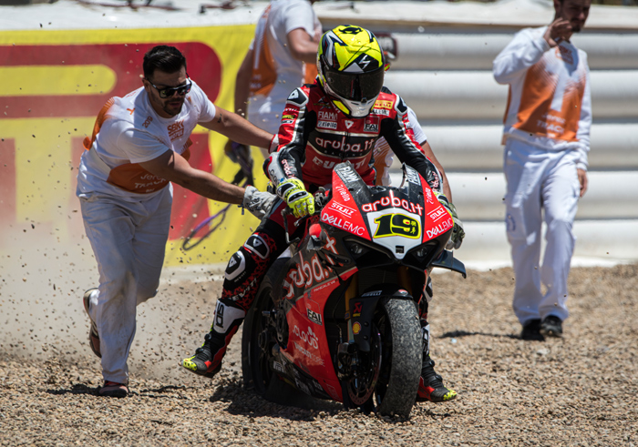 Bautista crash gravel trap Jarez World superbike 2019