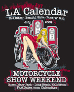 LA Calendar Motorccyel show T-Shirt #4
