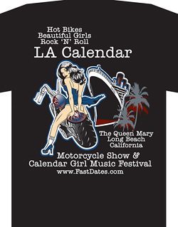 LA Calendar Motorccyle T-Shirt picture