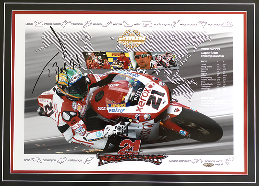 Troy Bayliss 2008 Glory signed limited edition poster