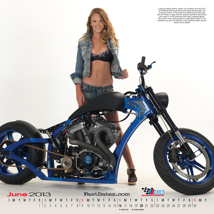 Iron & Lace Calendar motorcycle photo