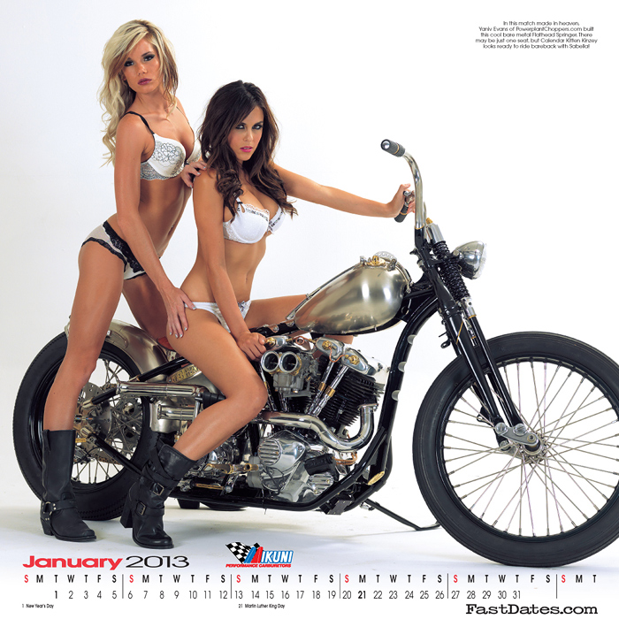 Iron & Lace Calendar motorcycle photo