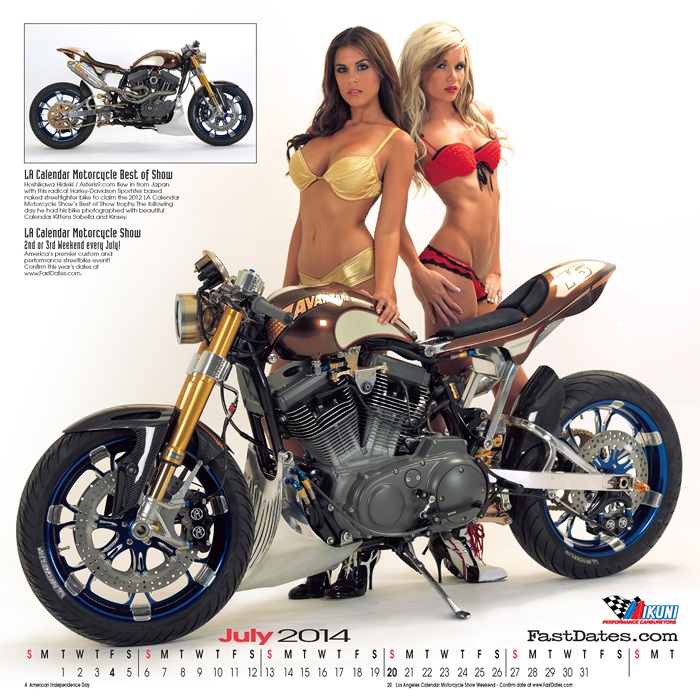 Iron & Lace Calendar motorcycle photo