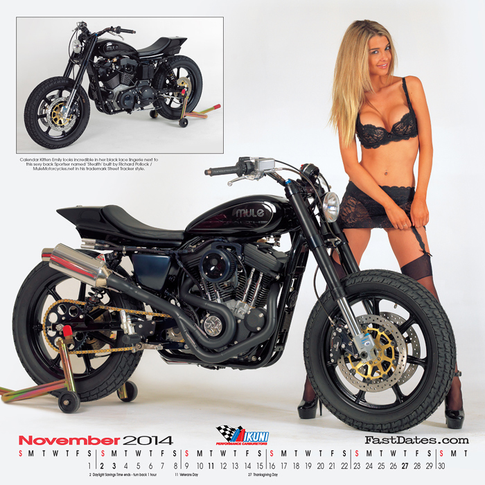 Iron & Lace Calendar motorcycle photo