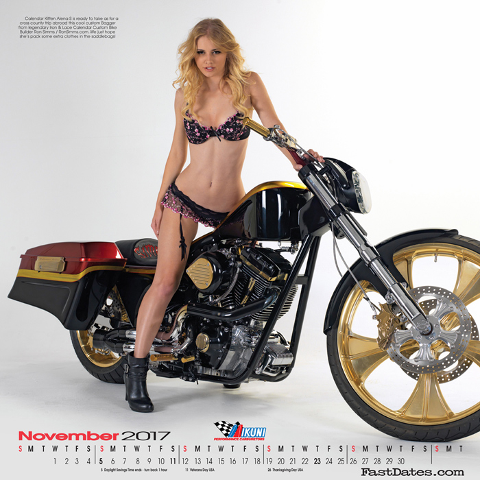 Iron & Lace Calendar motorcycle photo