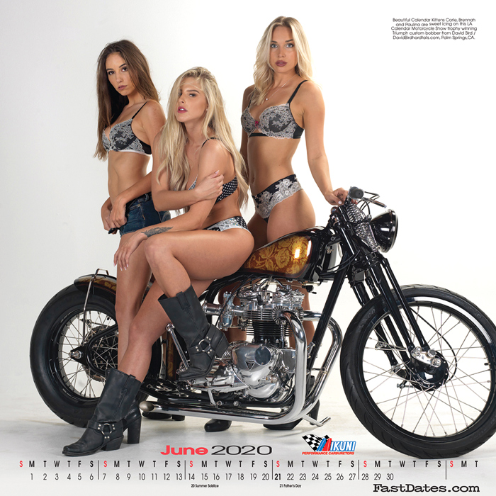 Iron & Lace Calendar custom motorcycle photo