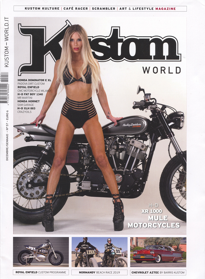 Sara Balint model, Richard Pollock Mule Harley-Davidson XR-1000