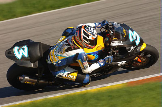 Max Biaggi, action photo, Alstare Suzuki, Valencia