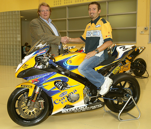 Francis Batta, Max Biaggi, Alstare Corona Suzuki World Superbike team