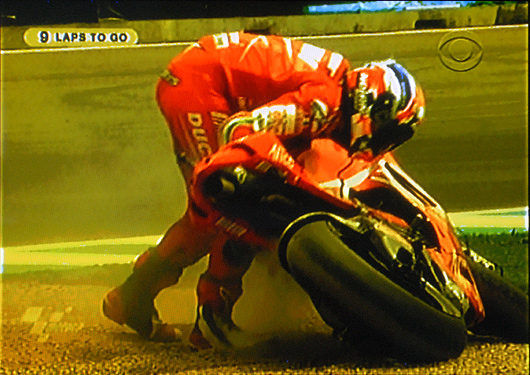 Casey Stoner crashes in Laguna Seca turn 11