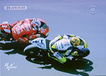 Rossi Stoner racing photos crash laguna Seca MotoGP