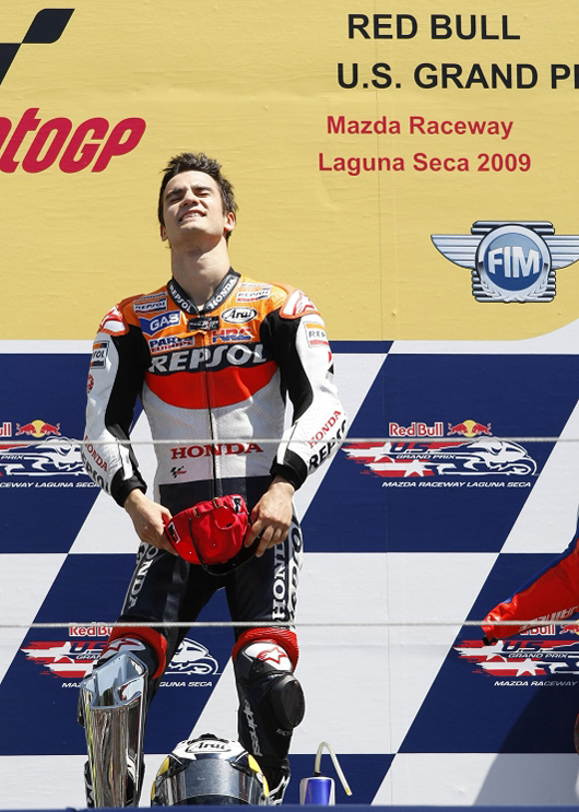 Dani Pedrosa Podium Laguna Seca