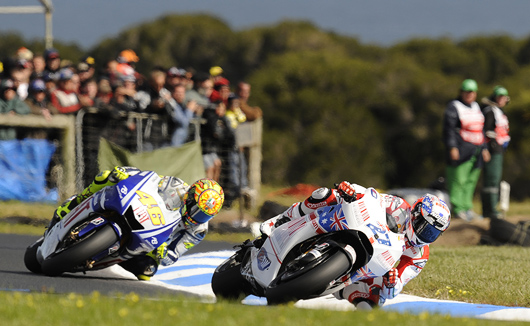 Casey Stoner, Valention Rossi, Phillip Island photo