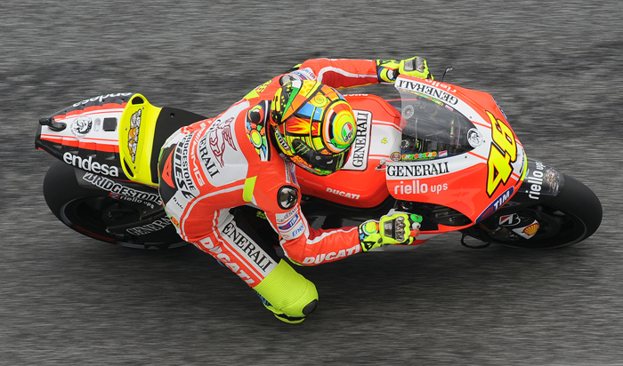 Valentino Rossi Ducati <otoGP action photo Estoril