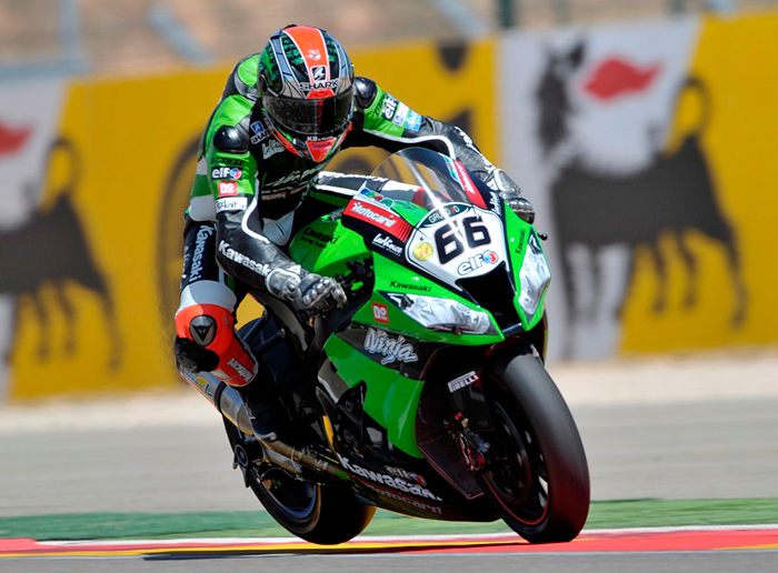 Tomy Sykes action phto Kawasaki world Superbike