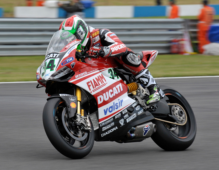 Giugliano action photo donnington WSBK