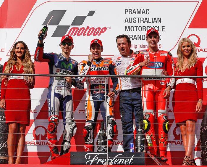 australian 205 MotoGP podium photo