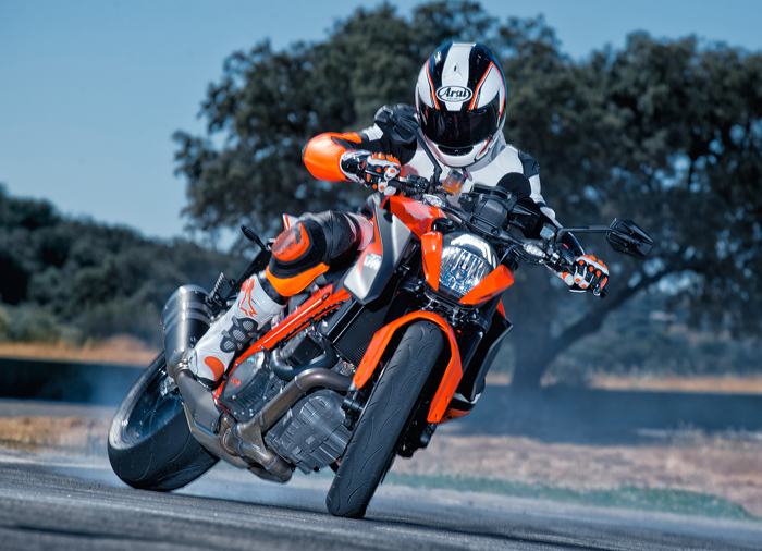 KTM Superduke action riding photo